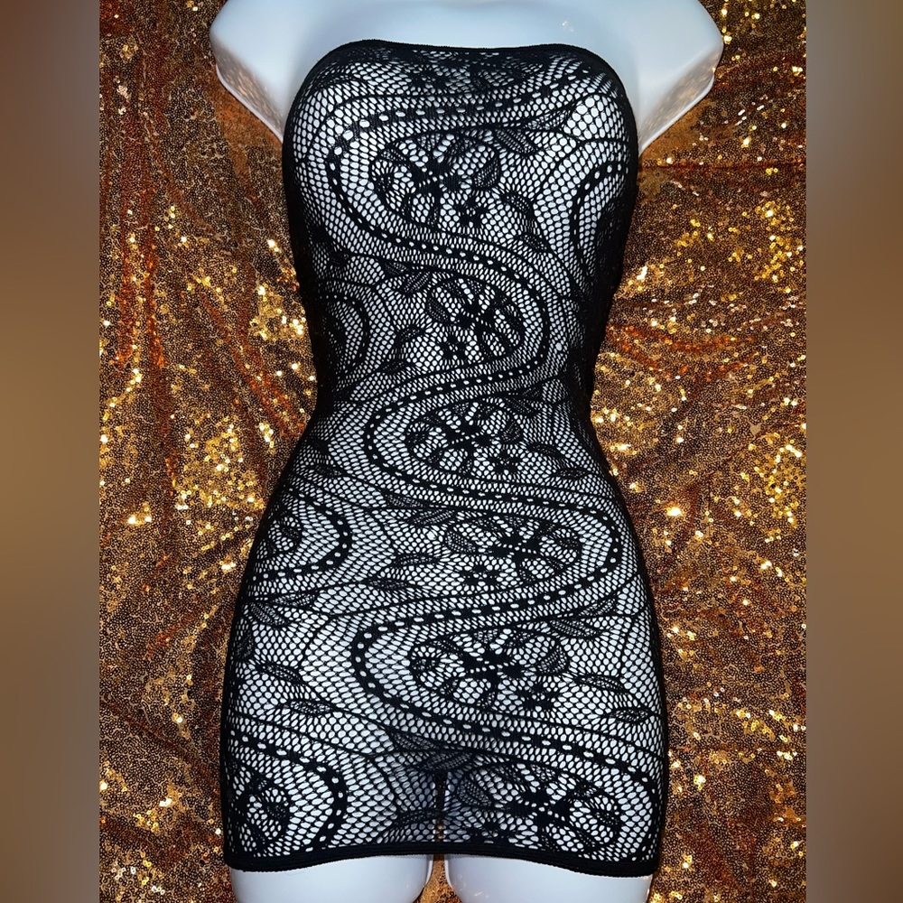 Lingerie Babydoll black lace size (one size fits all)